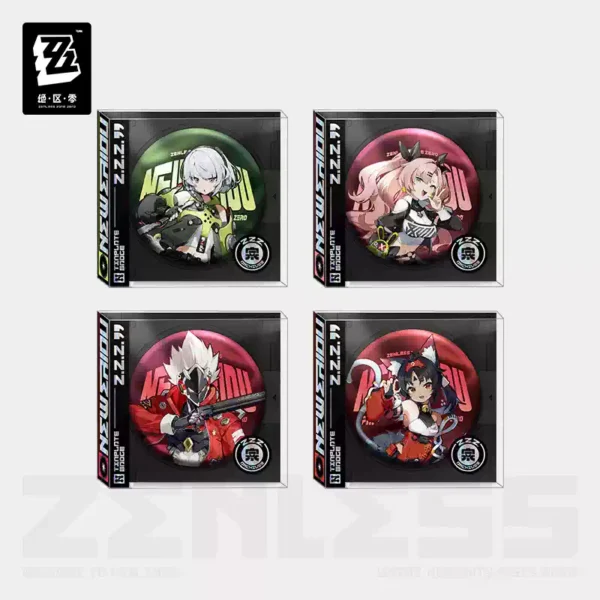 Zenless Zone Zero : Badge (Nicole, Anby, Billy, Nekomiya) - Cunning Hares