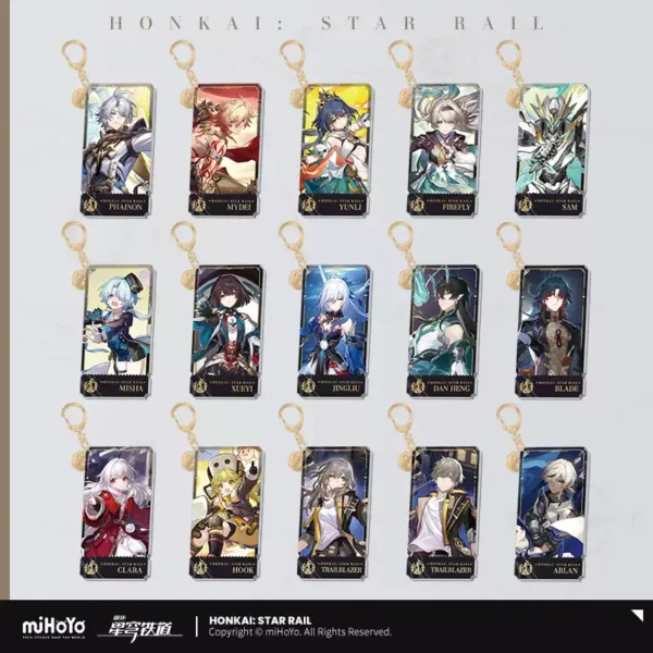 Honkai: Star Rail : Porte clés (Mydei, Phainon, Dan Heng, Jingliu) - Illustration Series Acrylic Keychains - Destruction Path
