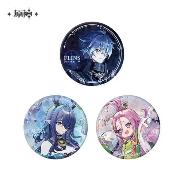 Genshin Impact : Badges, Stands acryliques, Tapis de souris (Aino, Lauma, Flins) - The Moon Leads Home Series